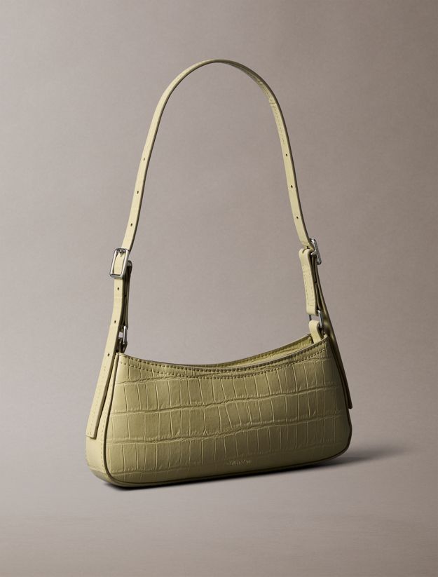 Small Croc-Effect Shoulder Bag