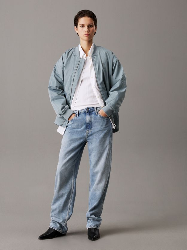 Long Padded Bomber Jacket