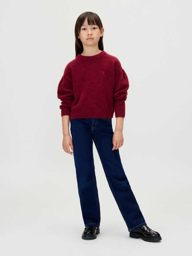 Mid Rise Straight Jeans