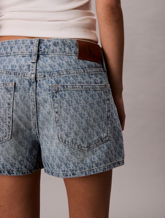 90's Monogram Denim Shorts