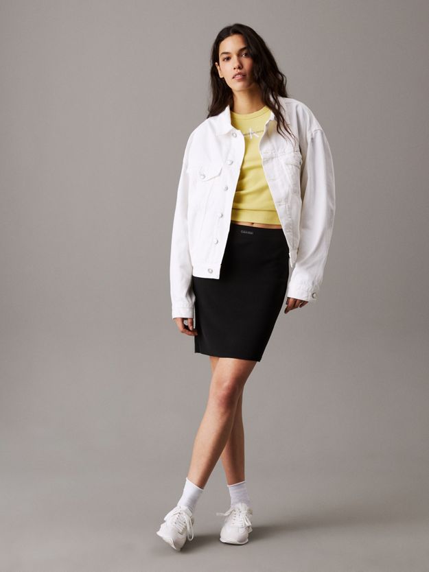 Slim Stretch Knit Mini Skirt