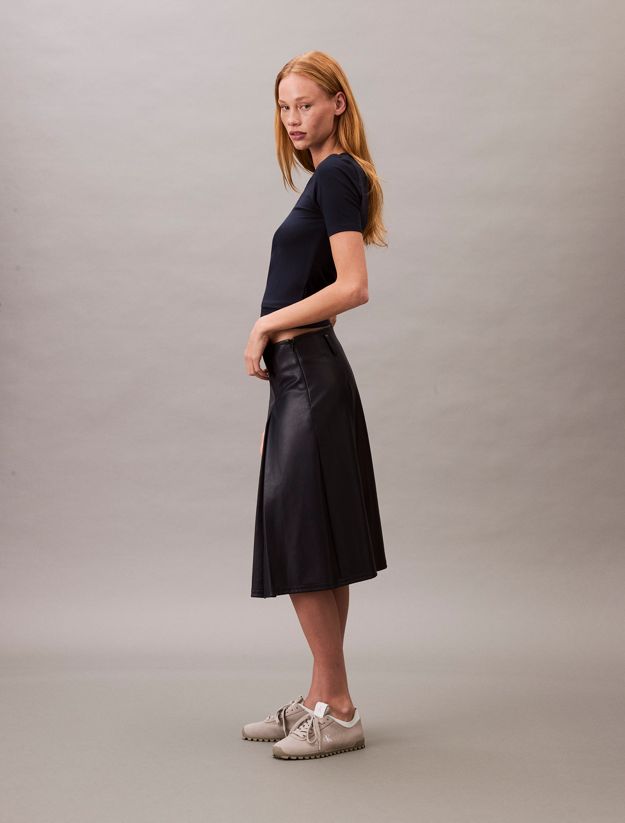 CK Logo Modal Stretch Ribbed Tee