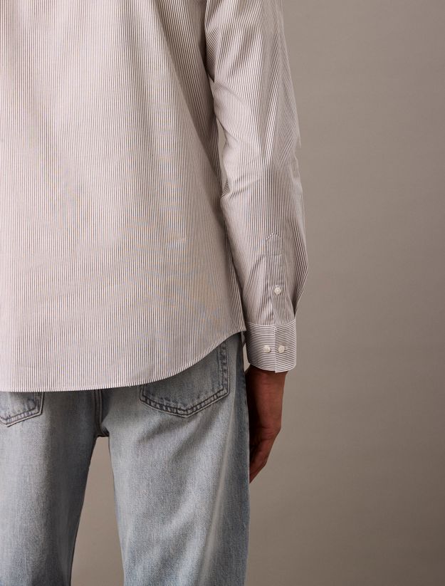 Slim Poplin Striped Shirt