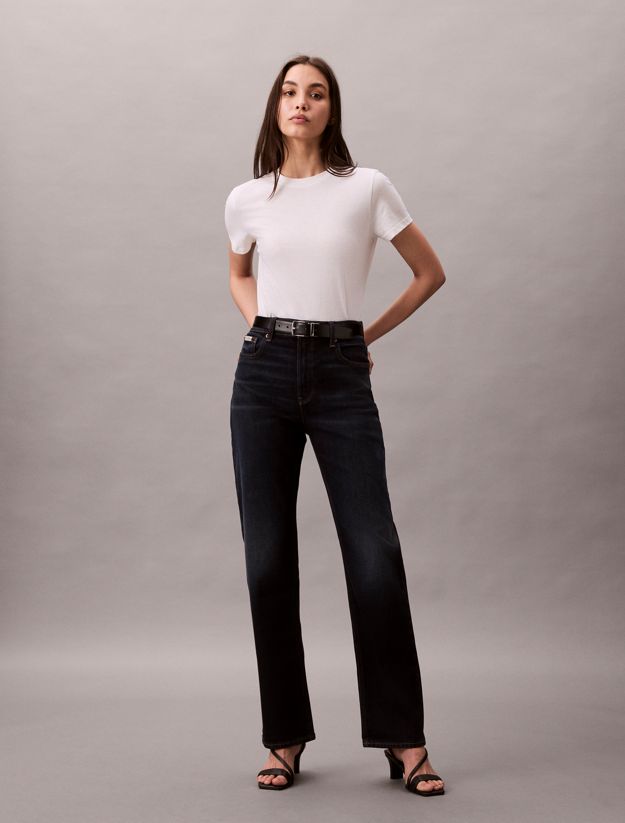 High Rise Straight Jeans