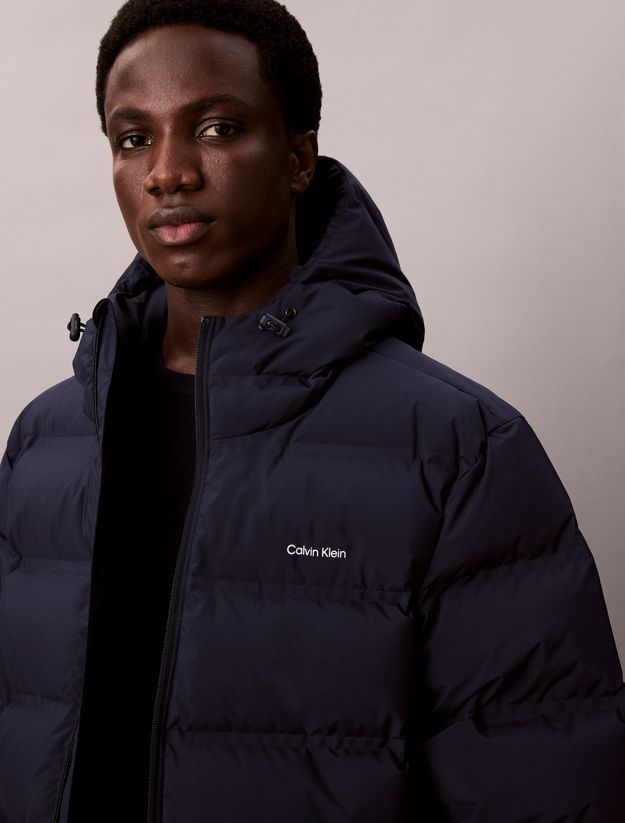 Channelled Down Puffer Coat