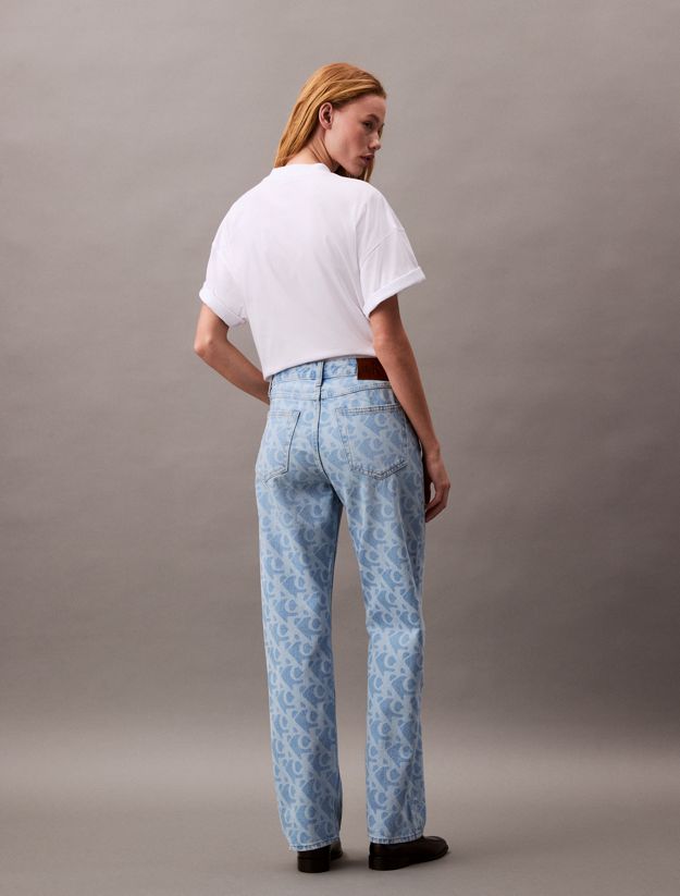 90's Straight Logo Jeans