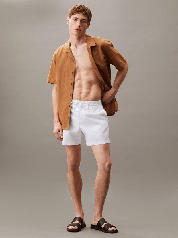 Medium Drawstring Swim Shorts - Logo Tape