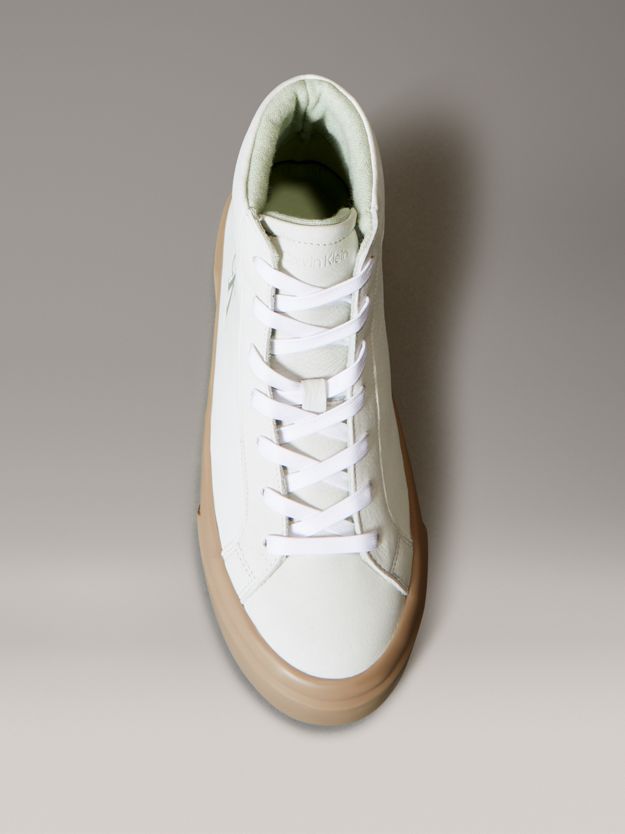 Leather Warm High-Top Platform Trainers