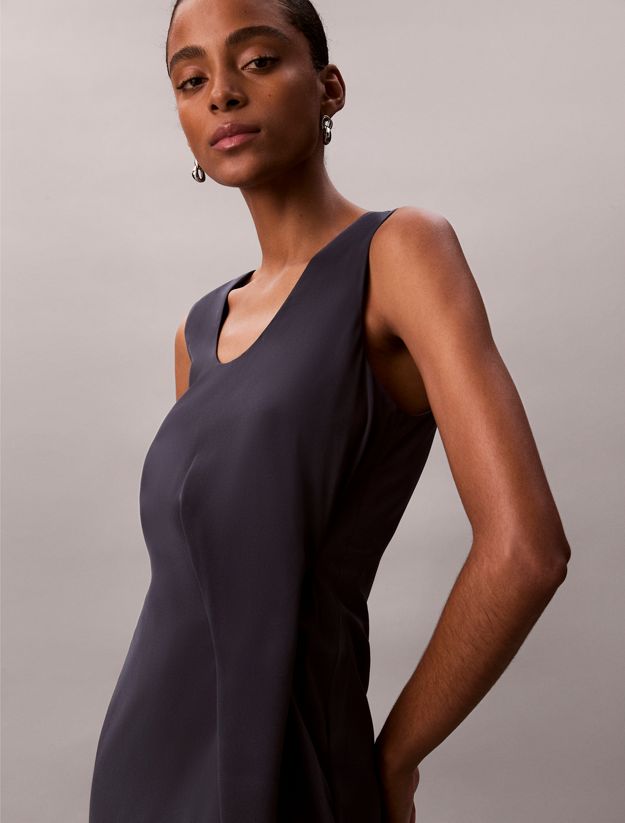 Mini Crepe Waterfall Dress