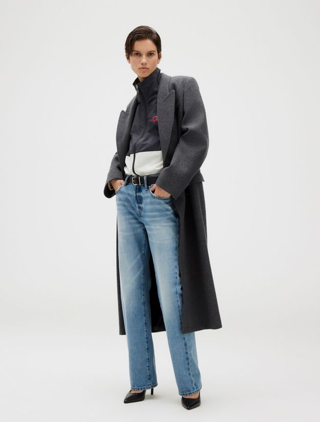 Cropped Colour Block Nylon Jacket