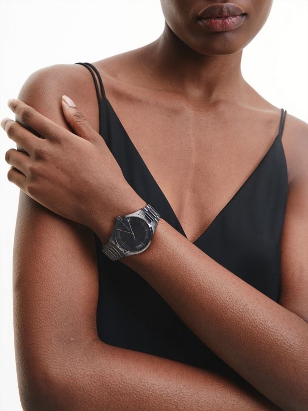 Black Plated Steel Watch