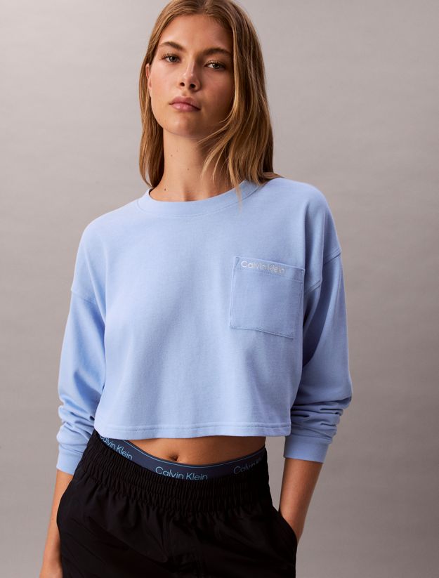 Logo Cotton Jersey Cropped Lounge Top
