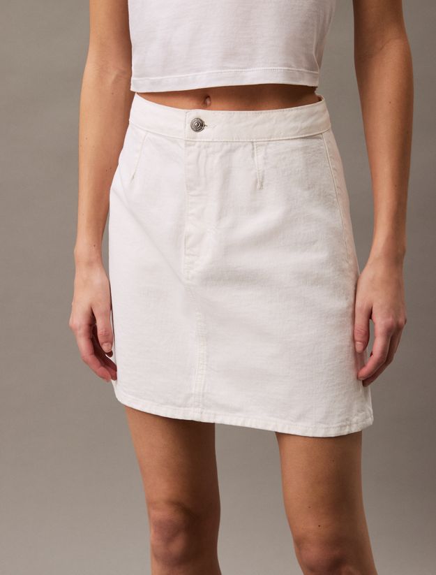 Denim A-Line Mini Skirt
