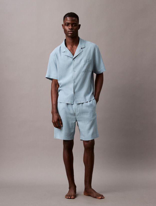 Linen Blend Pyjama Top