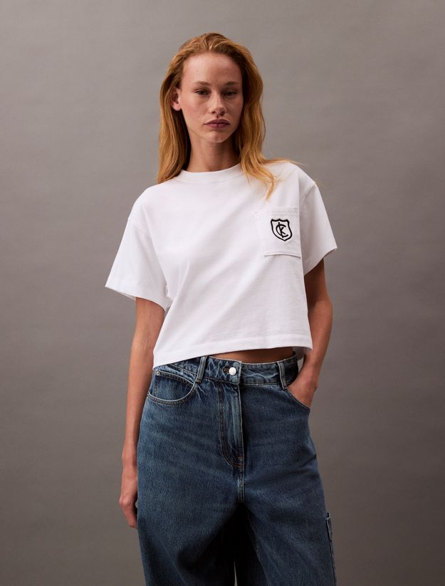 Cropped Shield Logo T-shirt