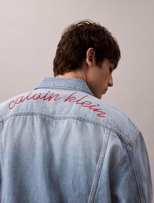 Chain Stitch Logo 90's Denim Jacket
