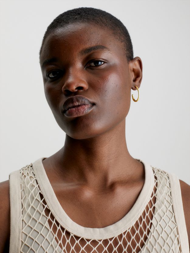 Organic Shape Hoop Earrings