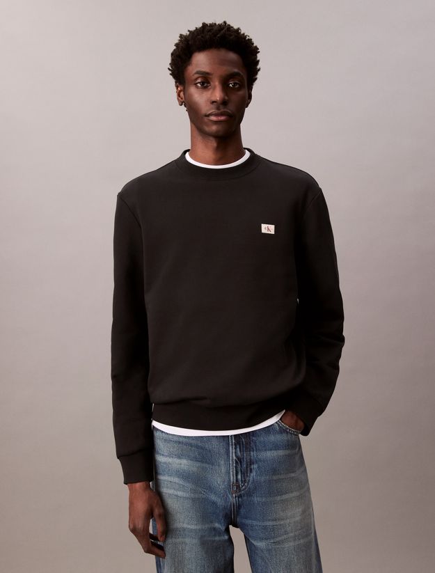 Cotton Terry Badge Sweatshirt