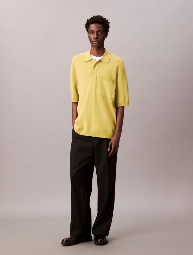 Tech Knit Boxy Polo Jumper