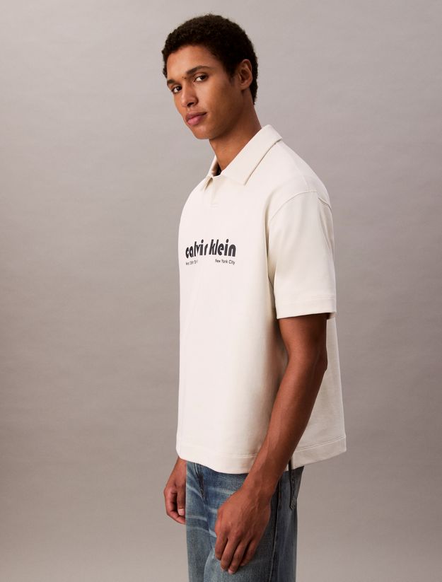 Cotton Terry Logo Polo Shirt