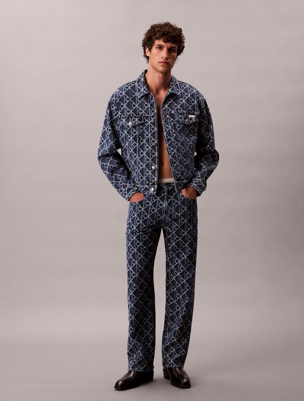 Allover Logo 90's Straight Jeans