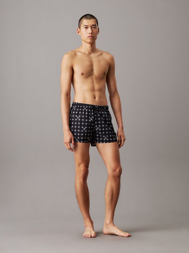 Short Drawstring Swim Shorts - CK Monogram
