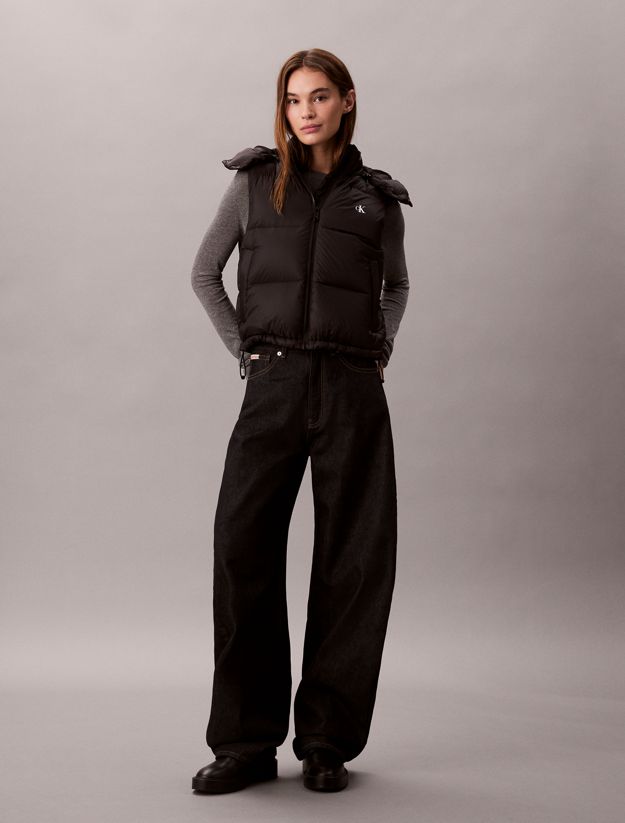 Relaxed Hooded Down Puffer Gilet