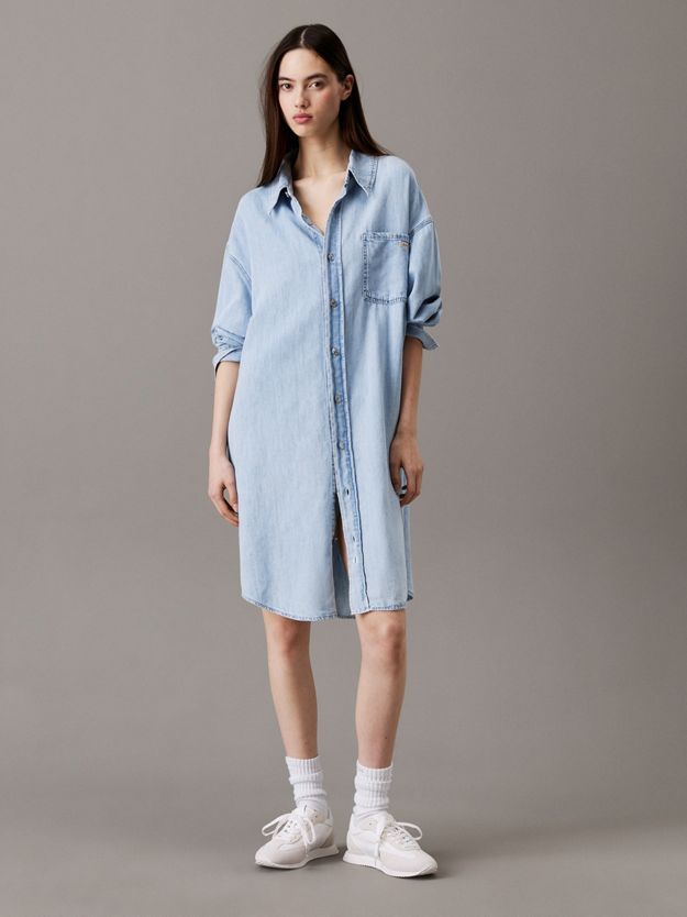 Relaxed Denim Shirt Dress