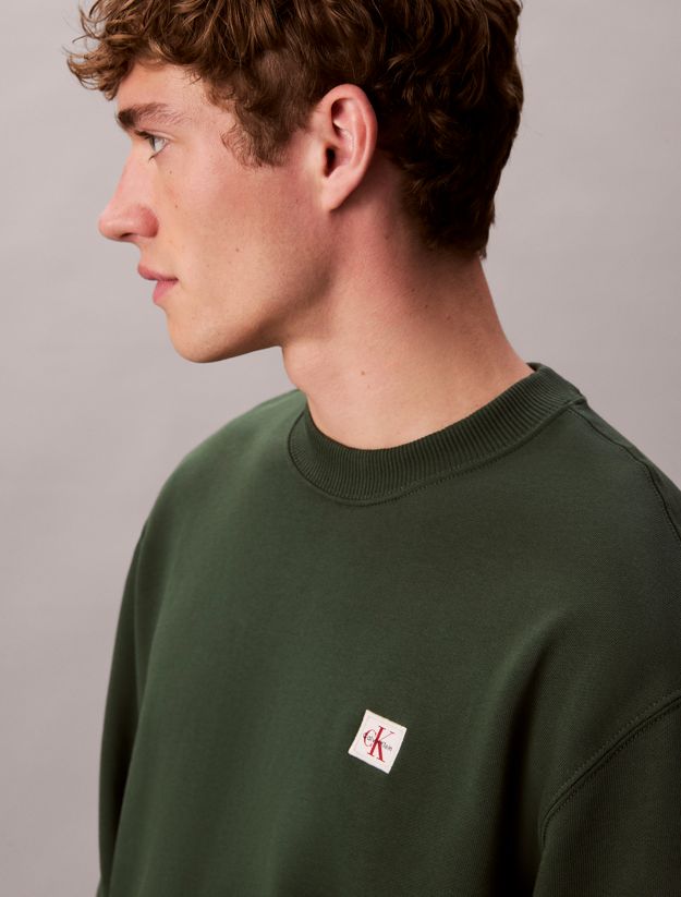 Cotton Terry Badge Sweatshirt