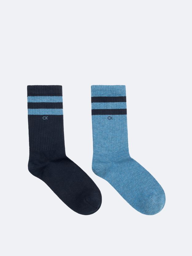 2 Pack Striped Crew Socks