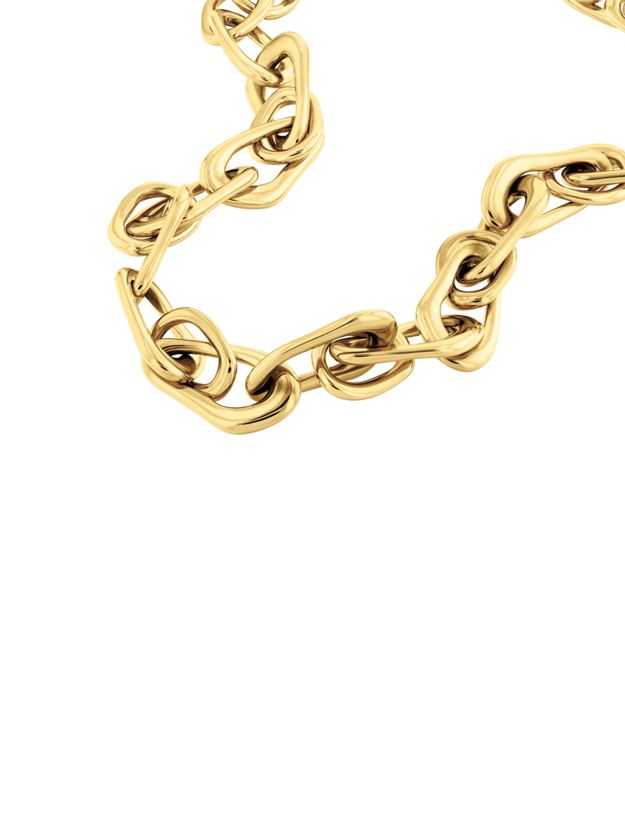 Gold Plated Steel Bold Chain Necklace