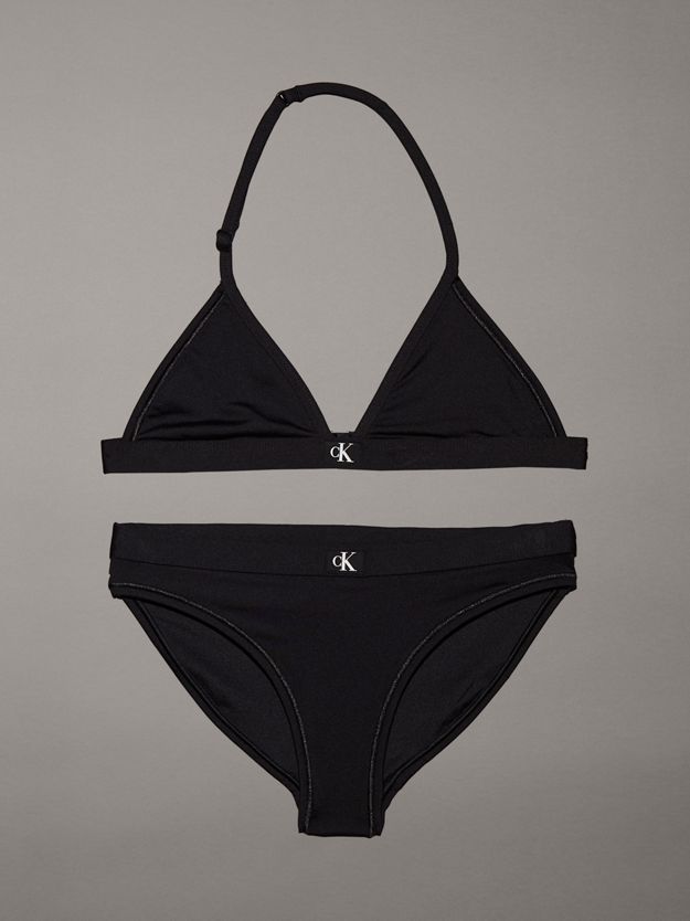 Girls Triangle Bikini Set - CK Monogram