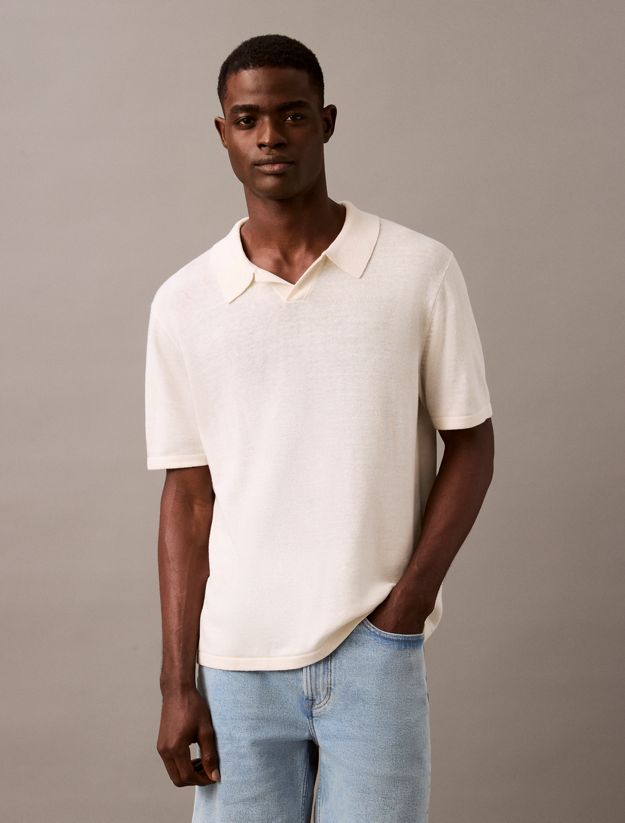 Linen Blend Short Sleeve Jumper