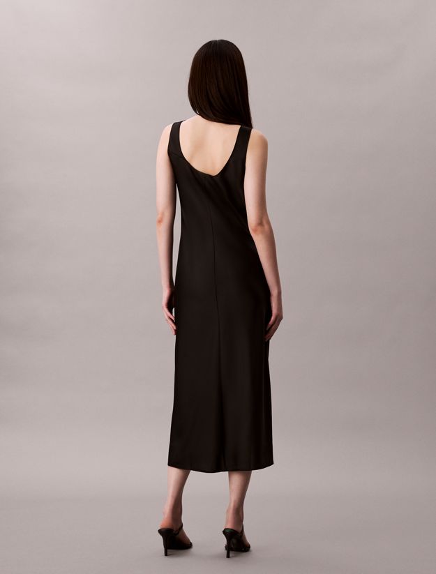 Satin Midi Slip Dress