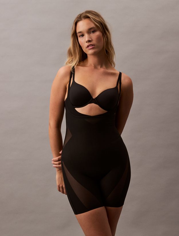 Open Bust Shapewear Bodysuit - Stay Put Mesh
