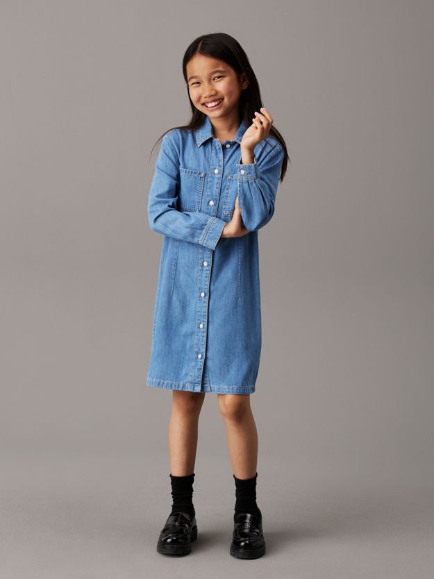 Relaxed Denim Shirt Dress