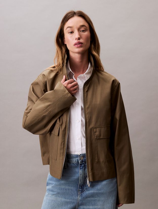 Short Cotton Blend Jacket