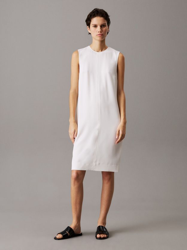 Wrinkle-Resistant Twill Shift Dress
