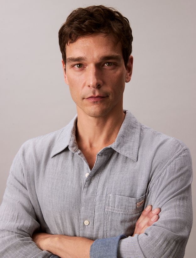 Double Face Striped Cotton Shirt