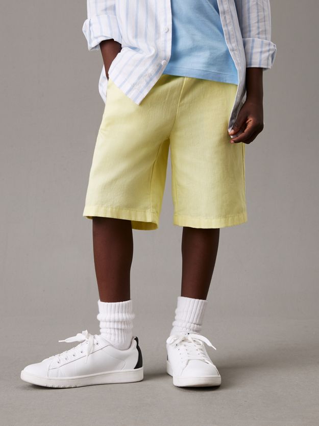 Relaxed Linen Blend Shorts