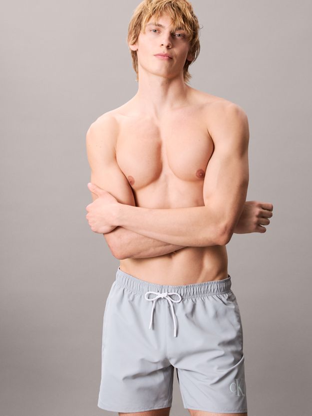 Medium Drawstring Swim Shorts - CK Monogram