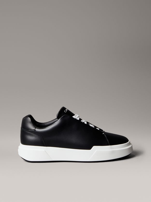 Leather Hidden Eyelet Lacing Trainers
