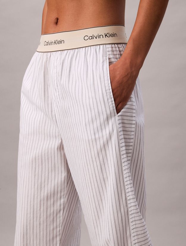 Cotton Poplin Logo Pyjama Pants