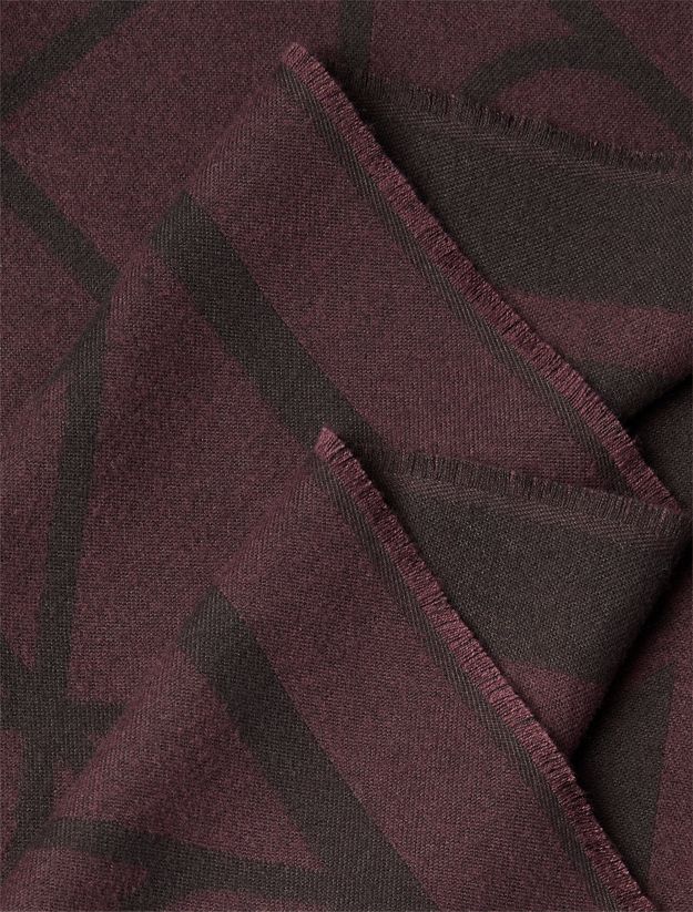 Soft Two-Tone Emblem Logo Scarf