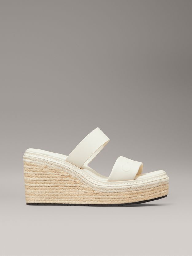 Leather Espadrille Wedge Sandals