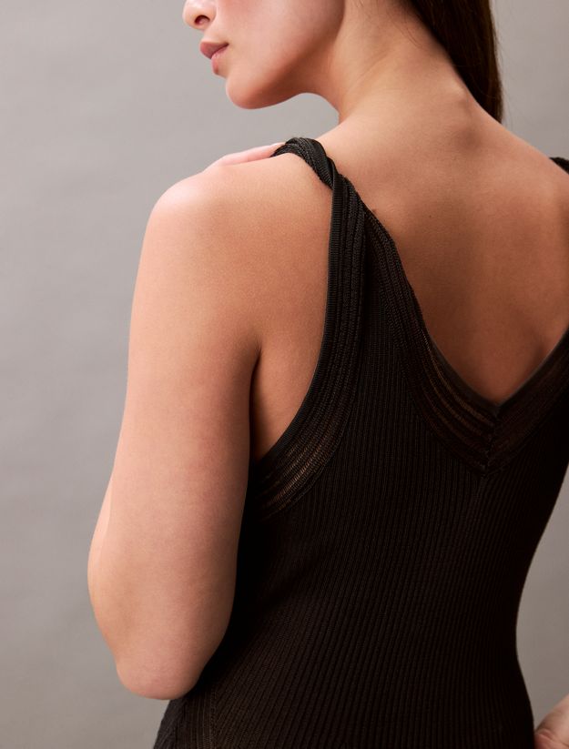 Knit Rib Sleeveless Dress