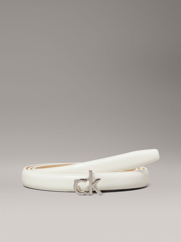 Slim Leather Logo Belt