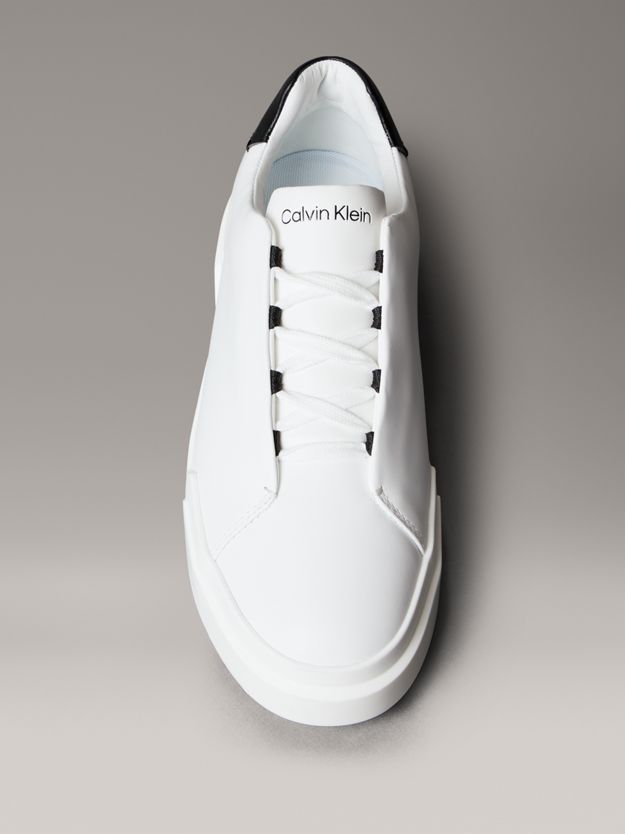 Leather Hidden Eyelet Lacing Trainers