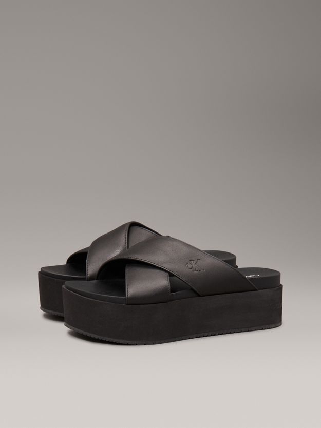 Leather Platform Sandals