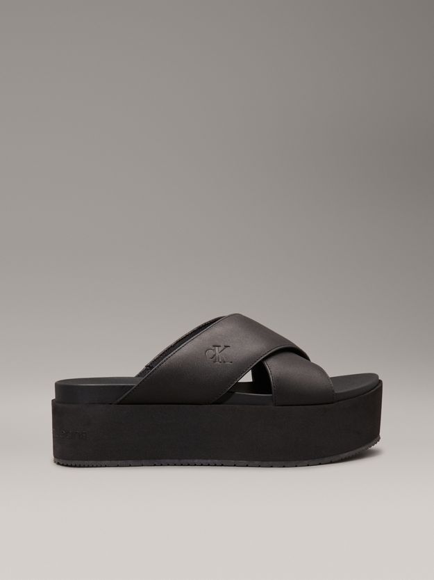 Leather Platform Sandals